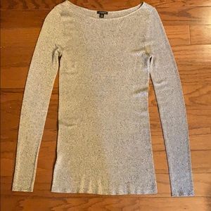 🌺Ann Taylor Silver and Gray Tunic Style Sweater